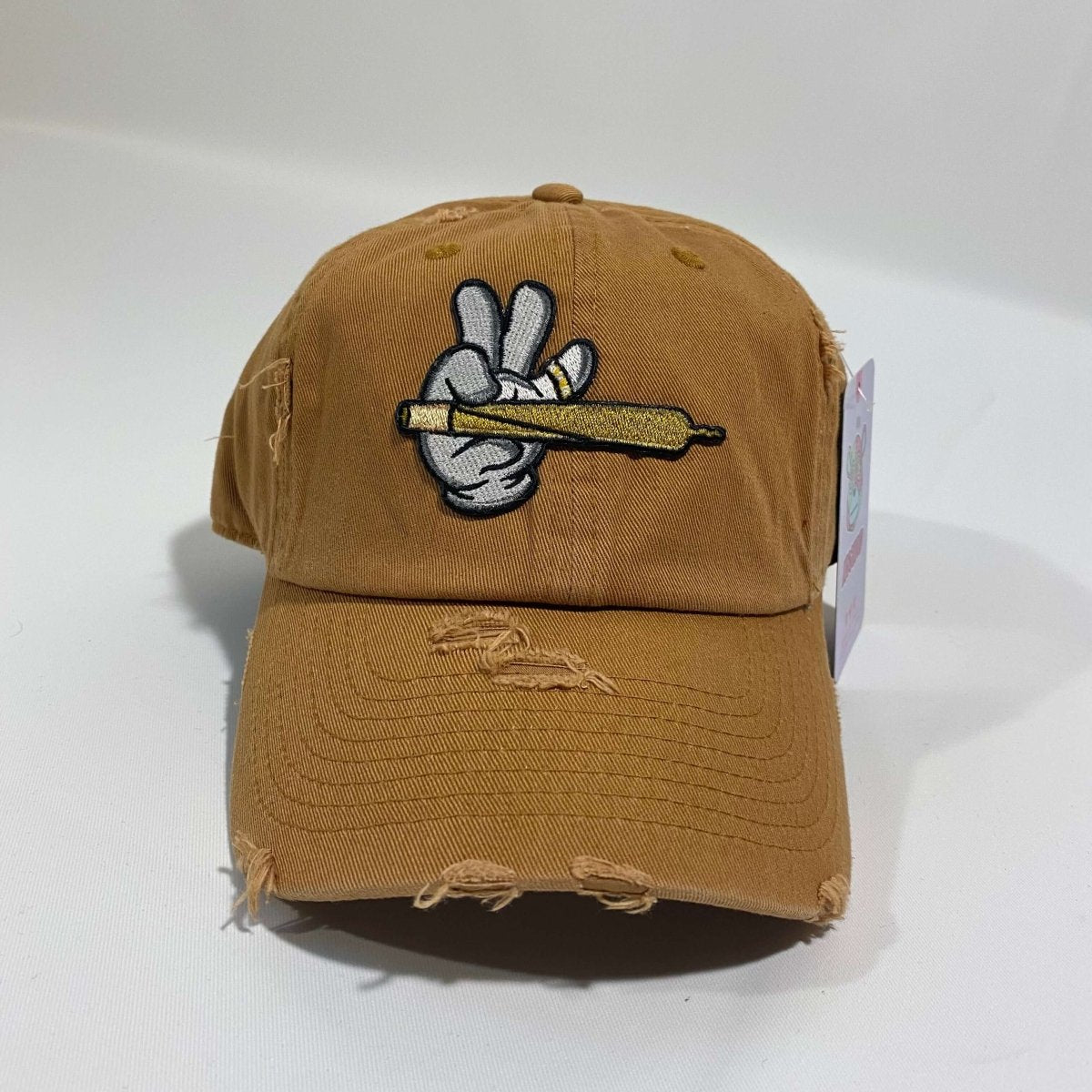 Misguided (Loud Hands) Distressed Dad Hat - Brown - Misguided