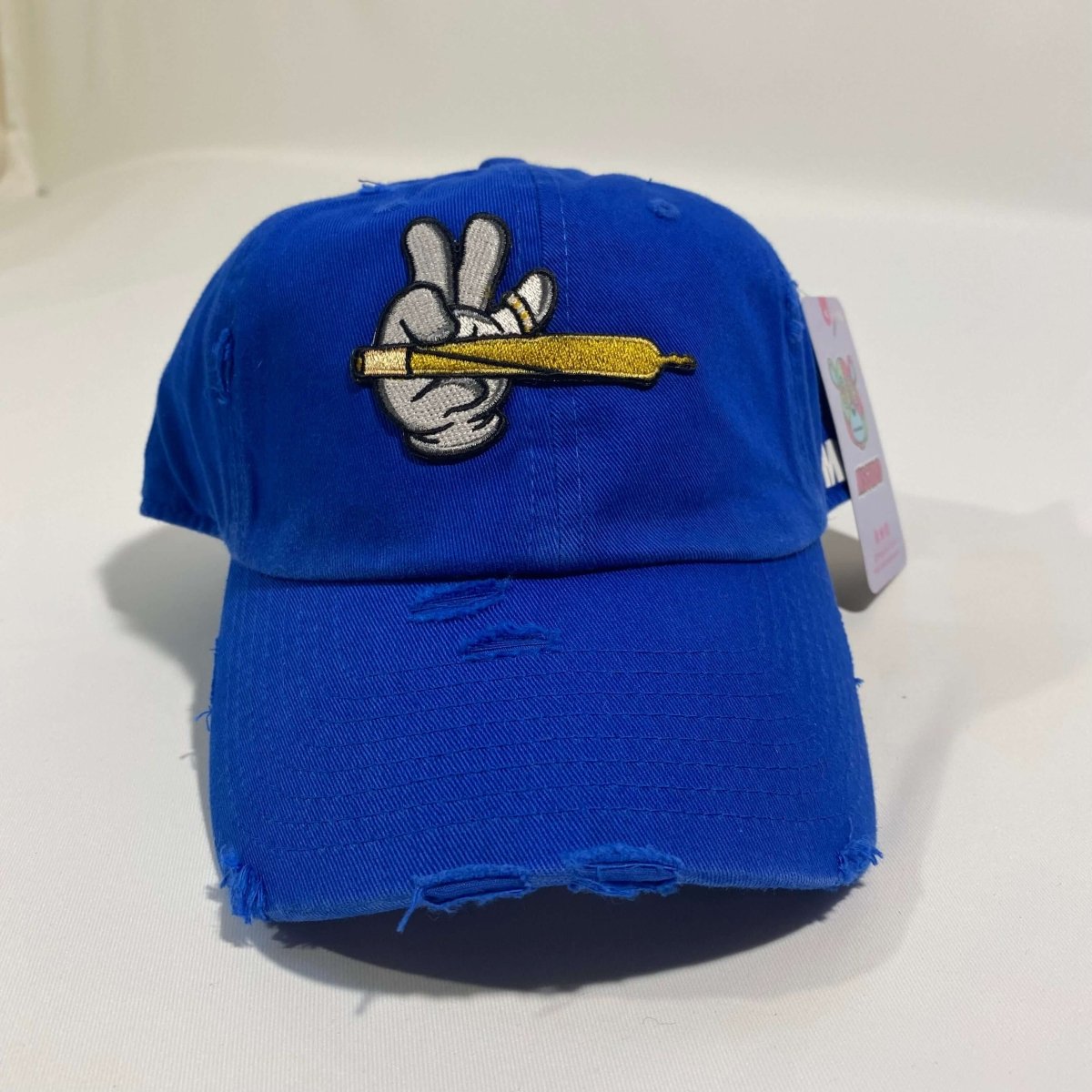 Misguided (Loud Hands) Distressed Dad Hat - Royal Blue - Misguided