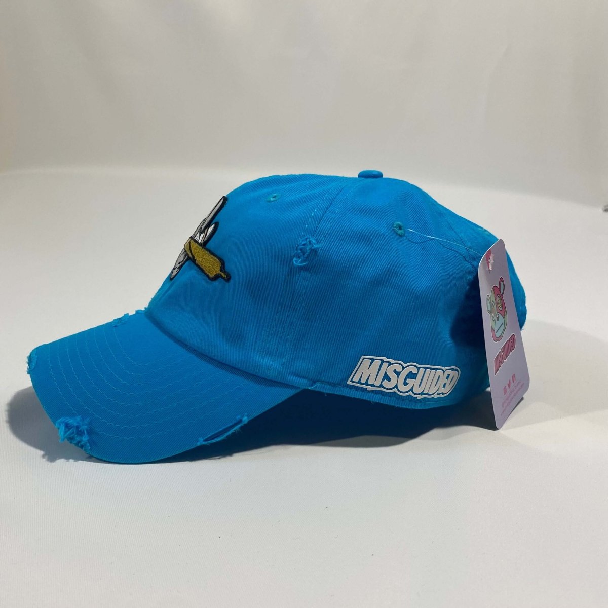 Misguided (Loud Hands) Distressed Dad Hat - Sky Blue - Misguided