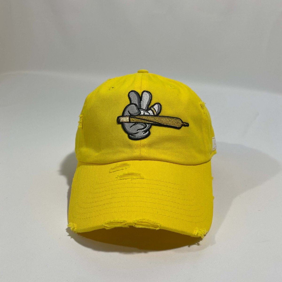 Misguided (Loud Hands) Distressed Dad Hat - Yellow - Misguided