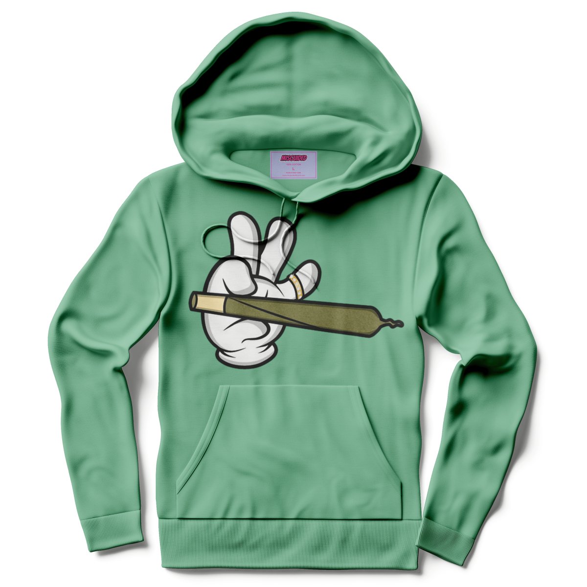 Misguided (Loud Hands) Hoodie - Mint - Misguided