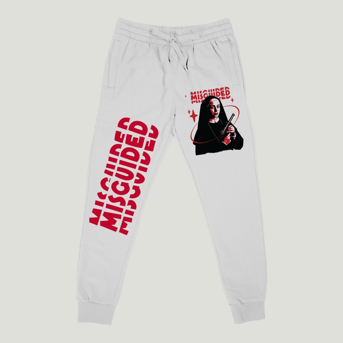 Misguided Nun (Air Jordan 4 Red Cement) Joggers - Misguided