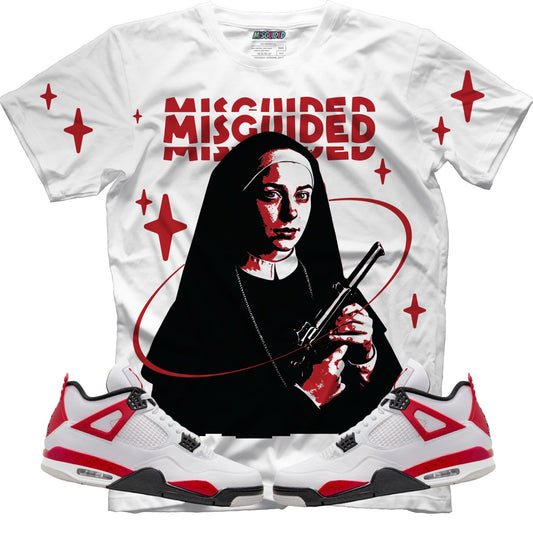 Misguided Nun (Air Jordan 4 Red Cement) T-Shirt - Misguided