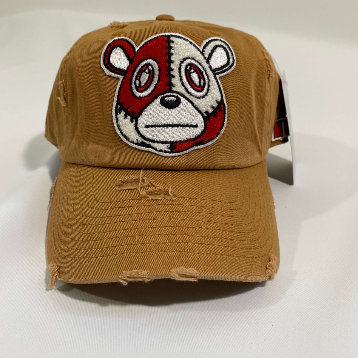 Misguided (Red Oreo 6's) Distressed Dad Hat - Brown - Misguided