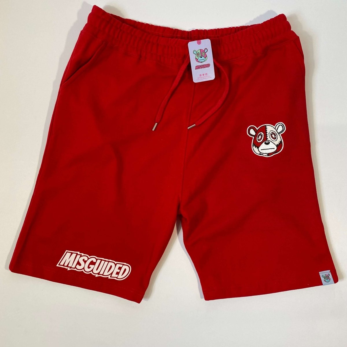 Misguided (Red Oreo 6's) Jogger Shorts - Red - Misguided