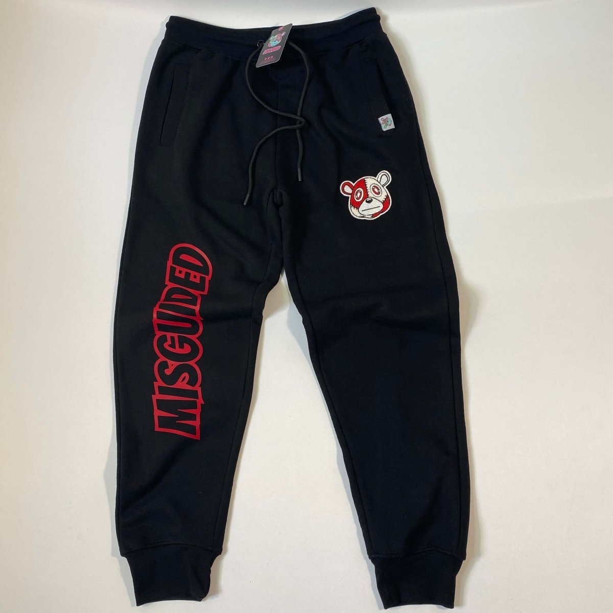 Misguided (Red Oreo 6's) Joggers - Black - Misguided