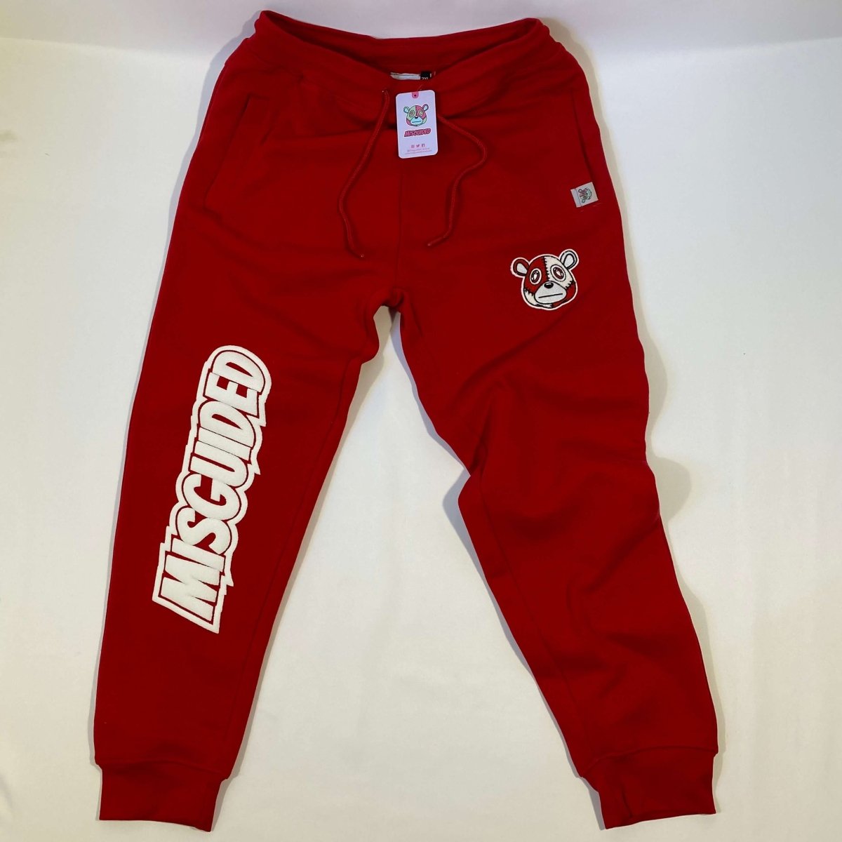 Misguided (Red Oreo 6's) Joggers - Red - Misguided