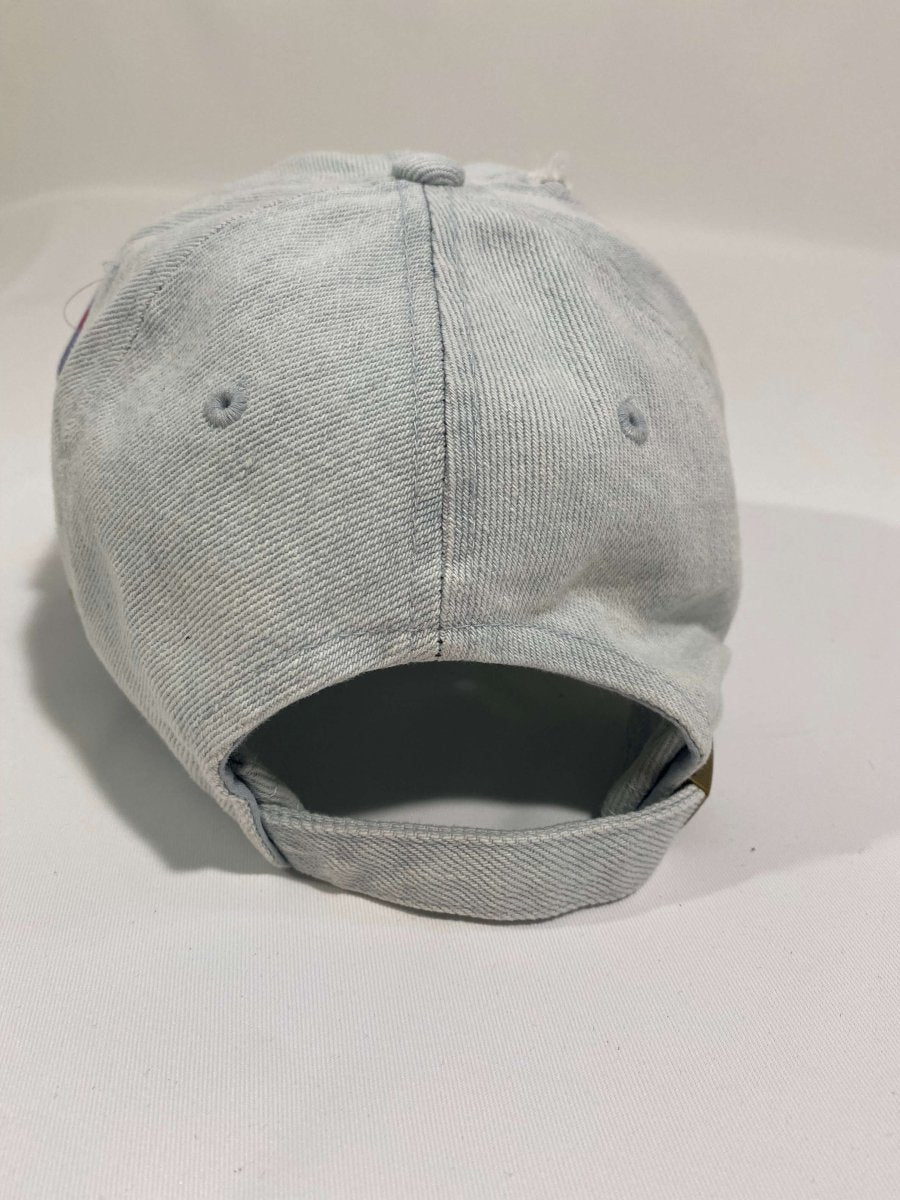 Misguided (Retro 1 Taxi) Distressed Dad Hat - Light Denim - Misguided