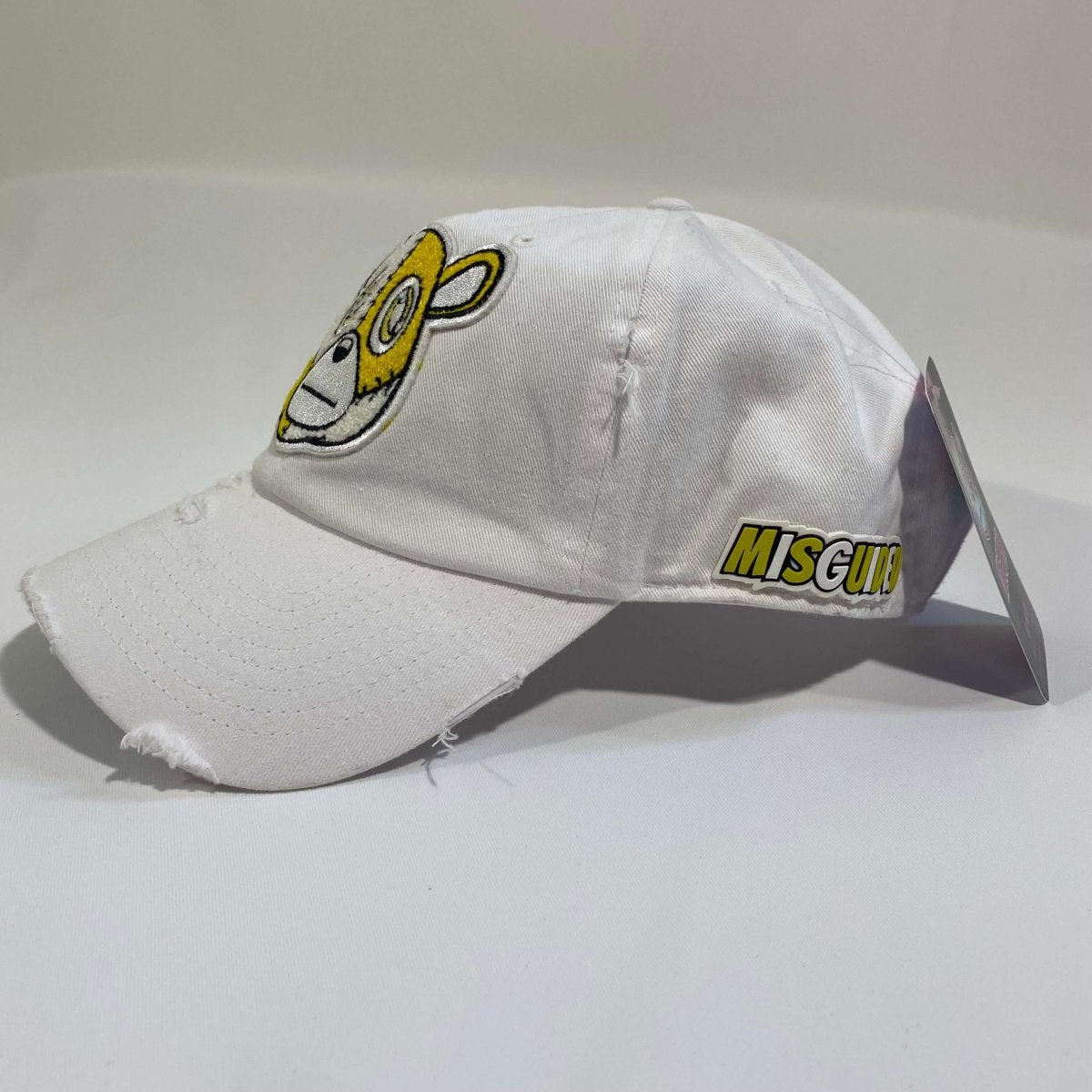 Misguided (Retro 1 Taxi) Distressed Dad Hat - White - Misguided