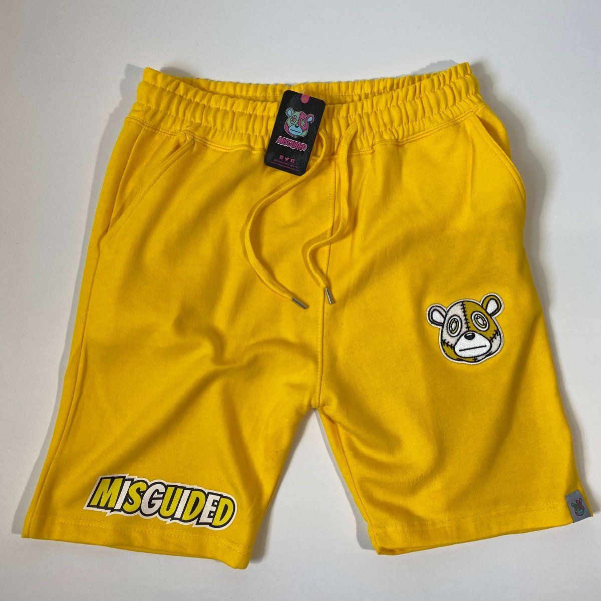 Misguided (Retro 1 Taxi) Jogger Shorts - Yellow - Misguided