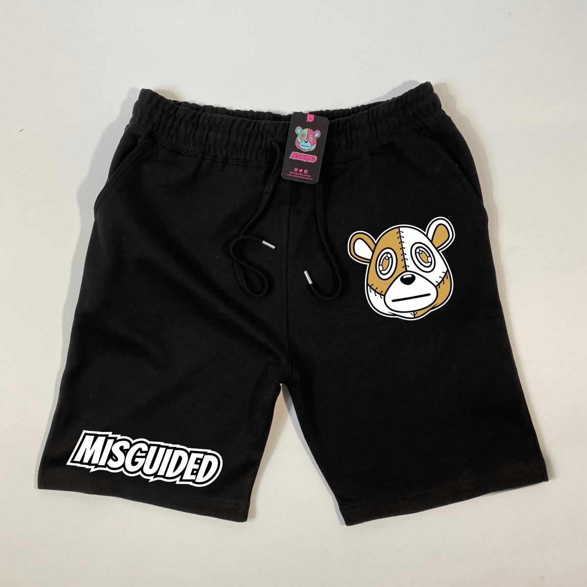 Misguided (Retro 14 Ginger) Jogger Shorts - Black - Misguided