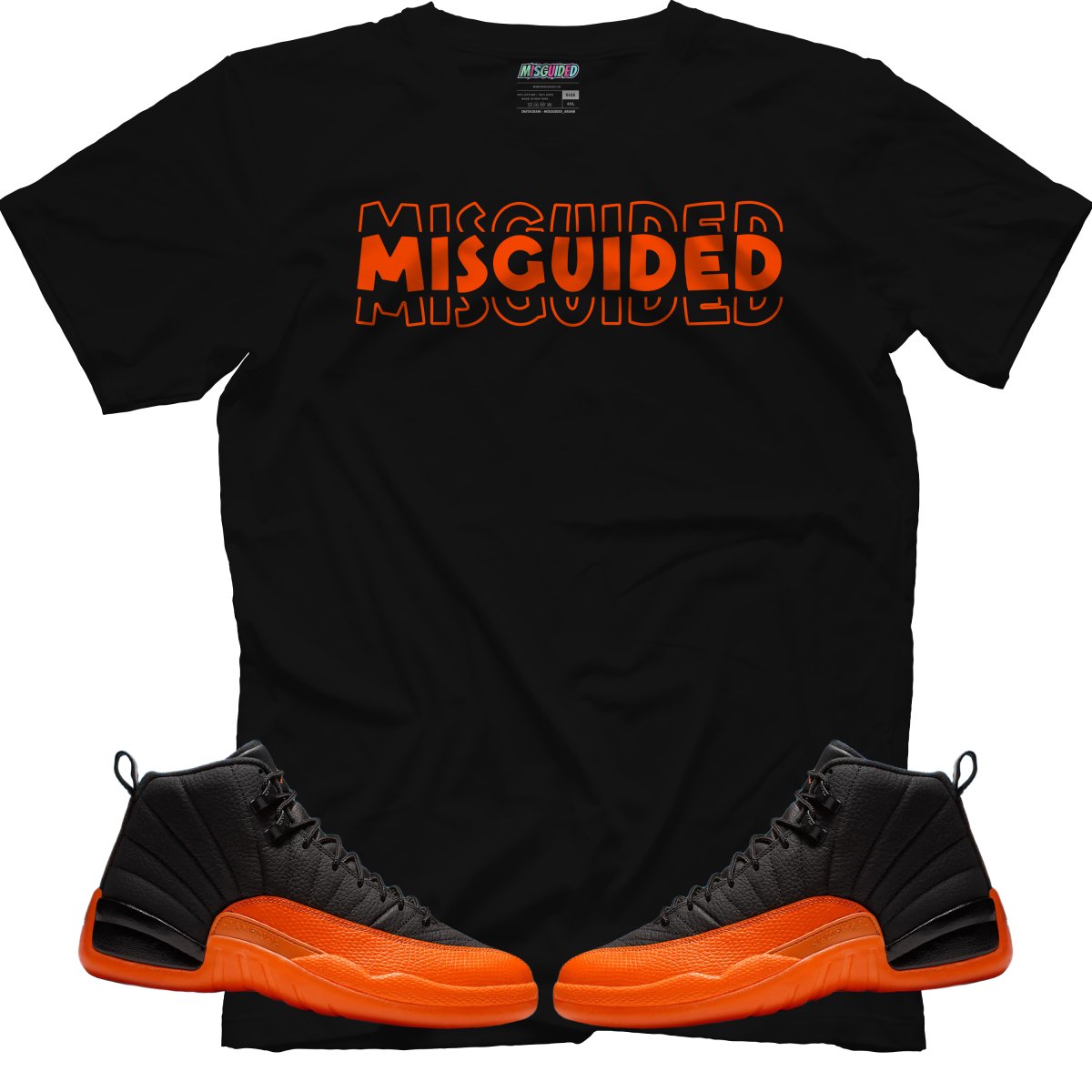 Misguided Txt (Air Jordan 12 Brilliant Orange) T-Shirt - Misguided