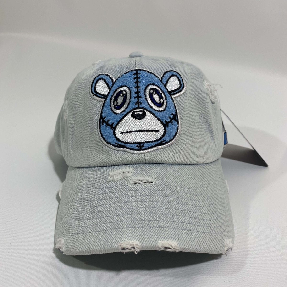 Misguided (UNC 6's) Distressed Dad Hat - Light Denim - Misguided