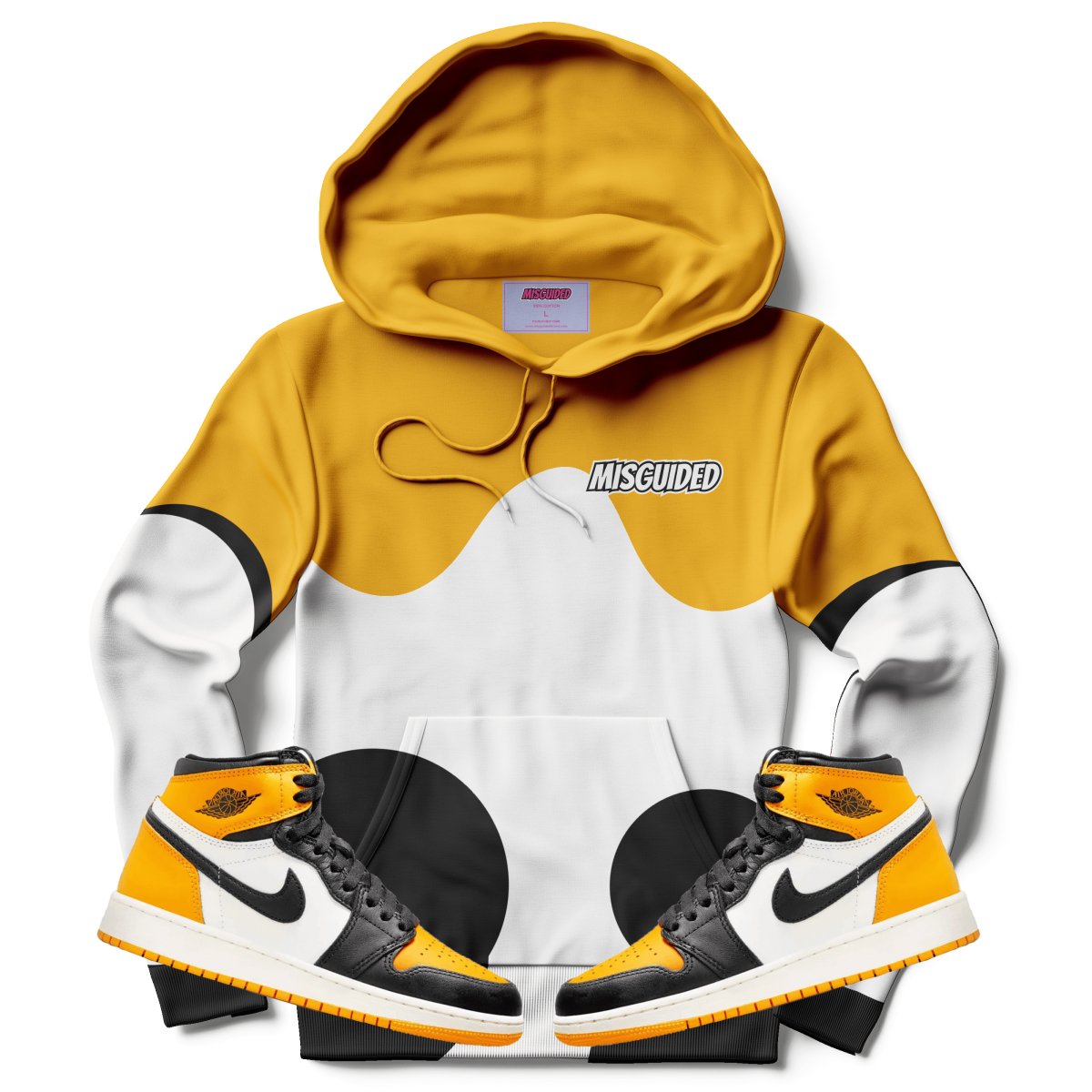 Misguided Waves (Retro 1 Taxi) Hoodie - Misguided