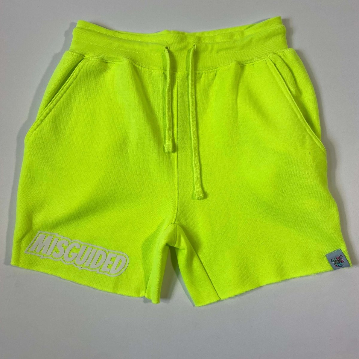 Misguided Womens Shorts - Neon Yellow - Misguided