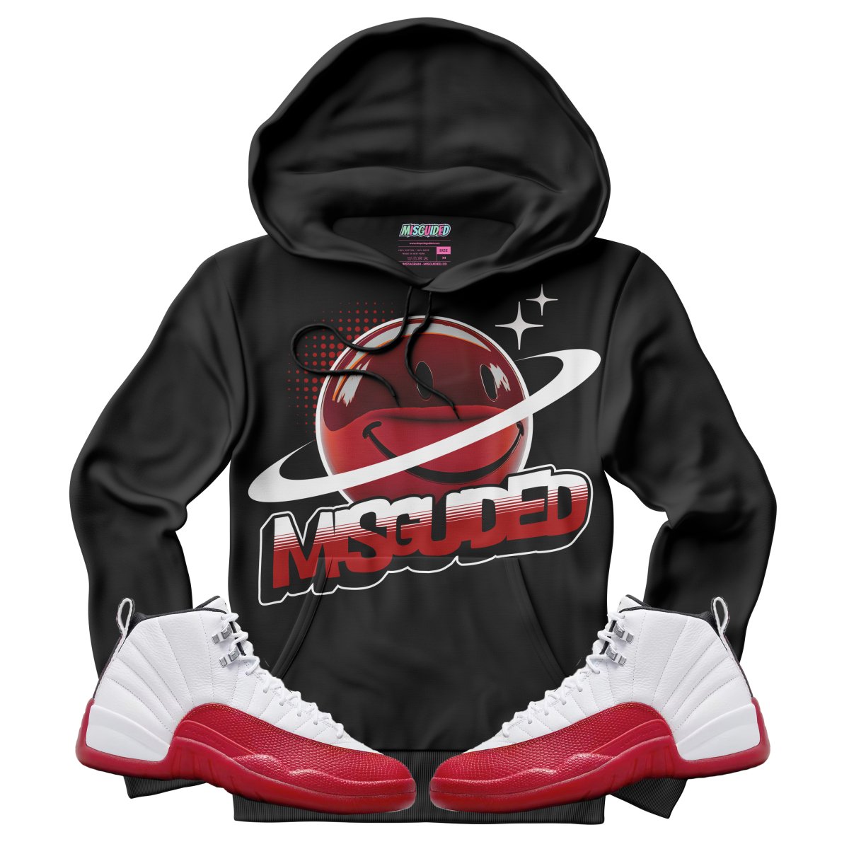 Misguided World (Air Jordan 12 Cherry) Hoodie - Misguided