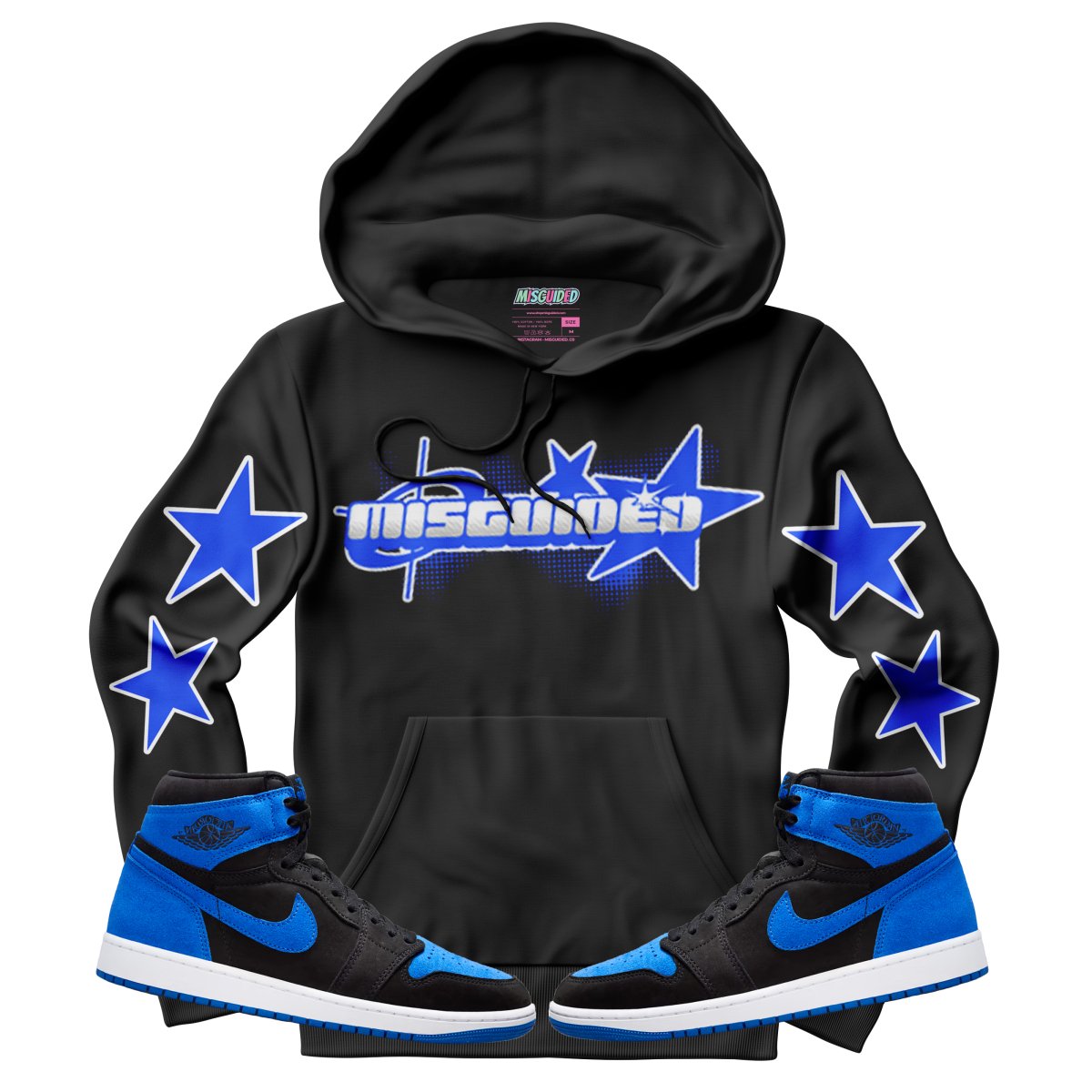 Misguided Y2K (Air Jordan 1 Royal Reimagined) Hoodie - Misguided