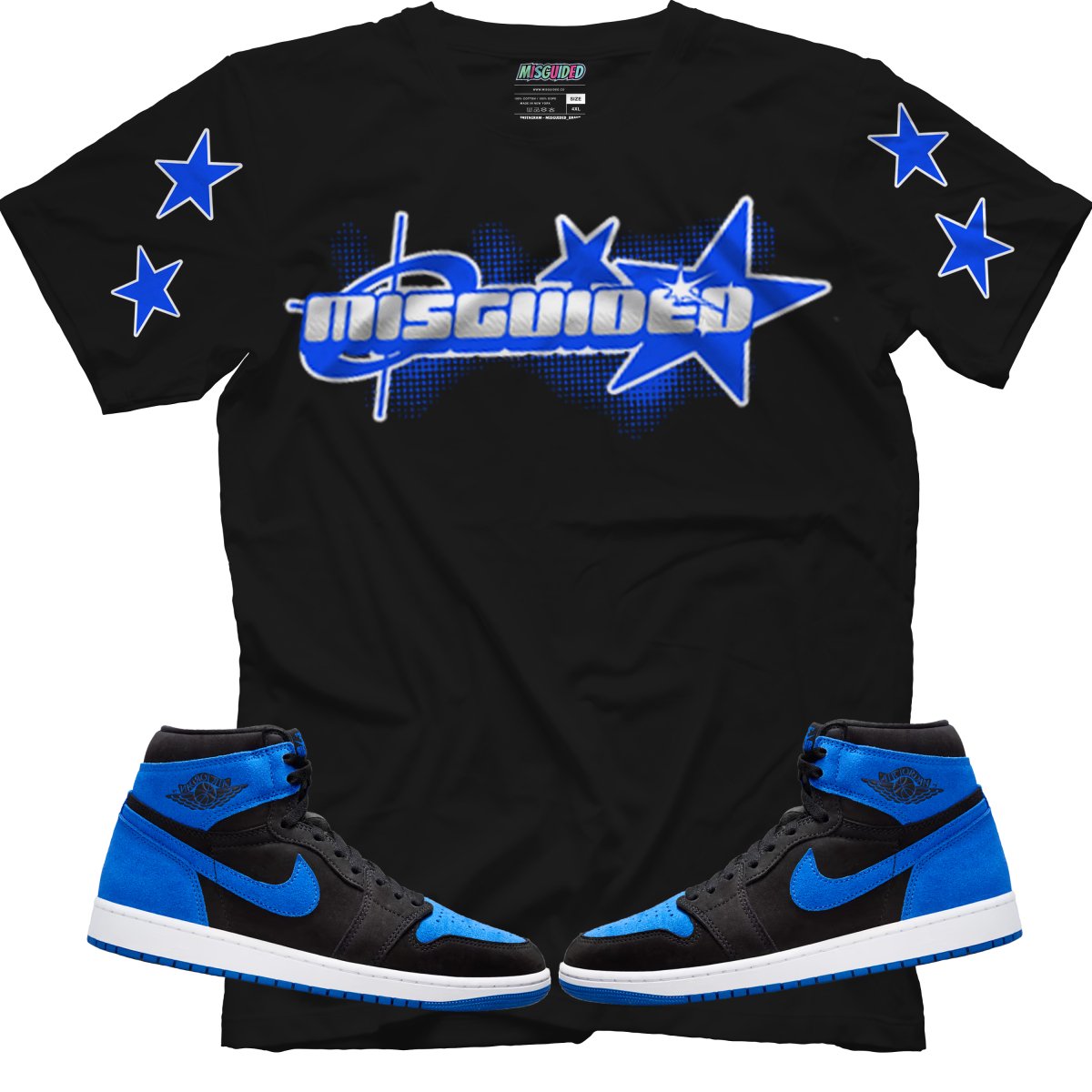 Misguided Y2K (Air Jordan 1 Royal Reimagined) T-Shirt - Misguided