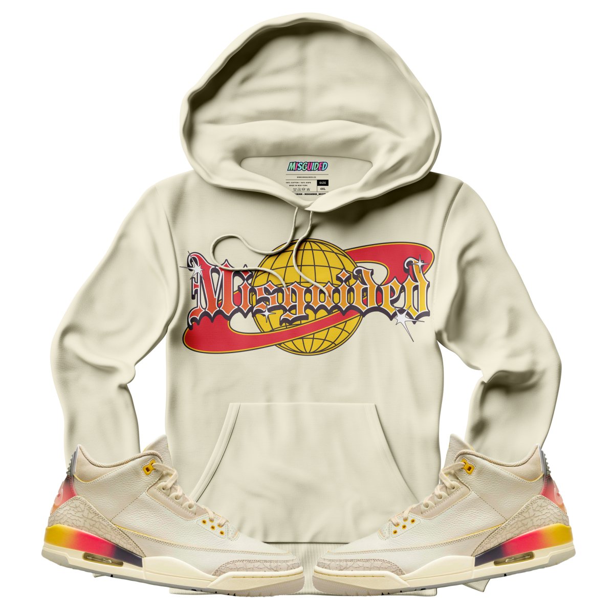 Misguided Y2K (Air Jordan 3 J Balvin Medellín Sunset) Hoodie - Misguided