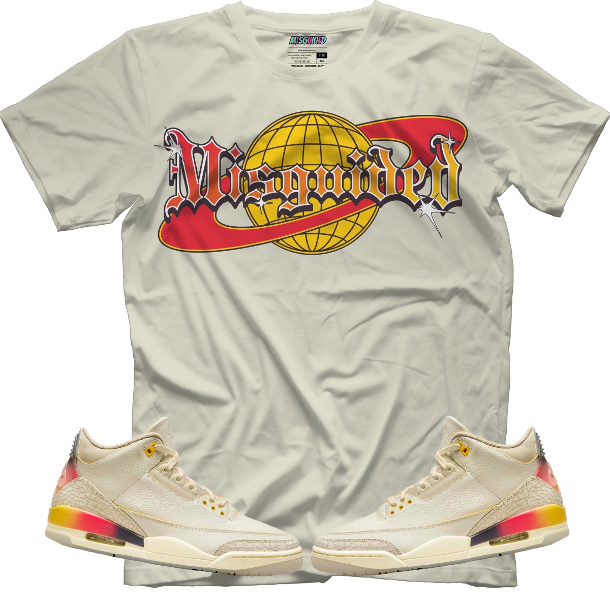 Misguided Y2K (Air Jordan 3 J Balvin Medellín Sunset) T-Shirt - Misguided