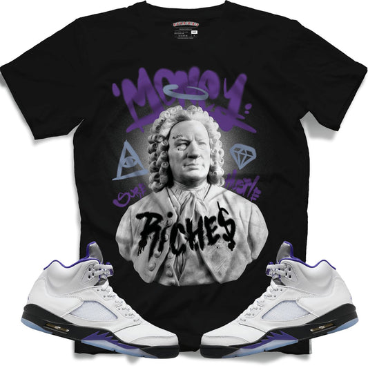 Money Man (Retro 5 Concord) T-Shirt - Black - Misguided