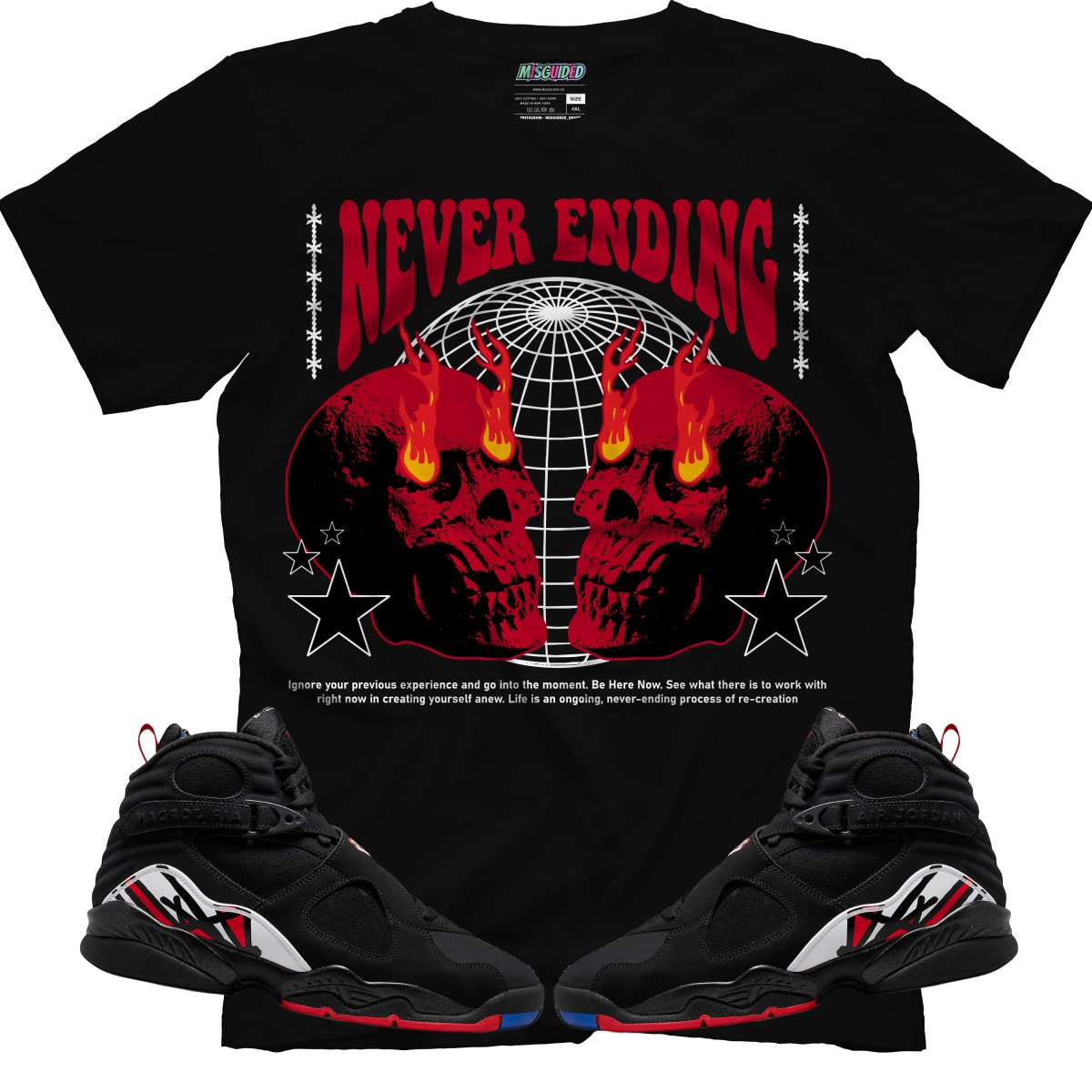 Never Ending (Air Jordan 8 Playoff) T-Shirt - Misguided