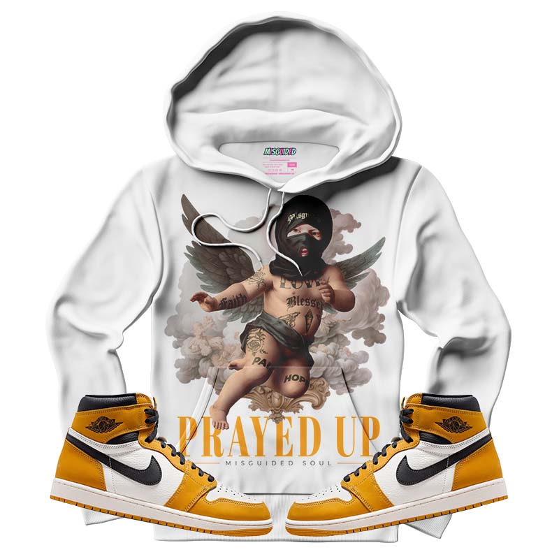 Prayed Up (Air Jordan 1 Retro High OG 'Yellow Ochre) Hoodie - Misguided