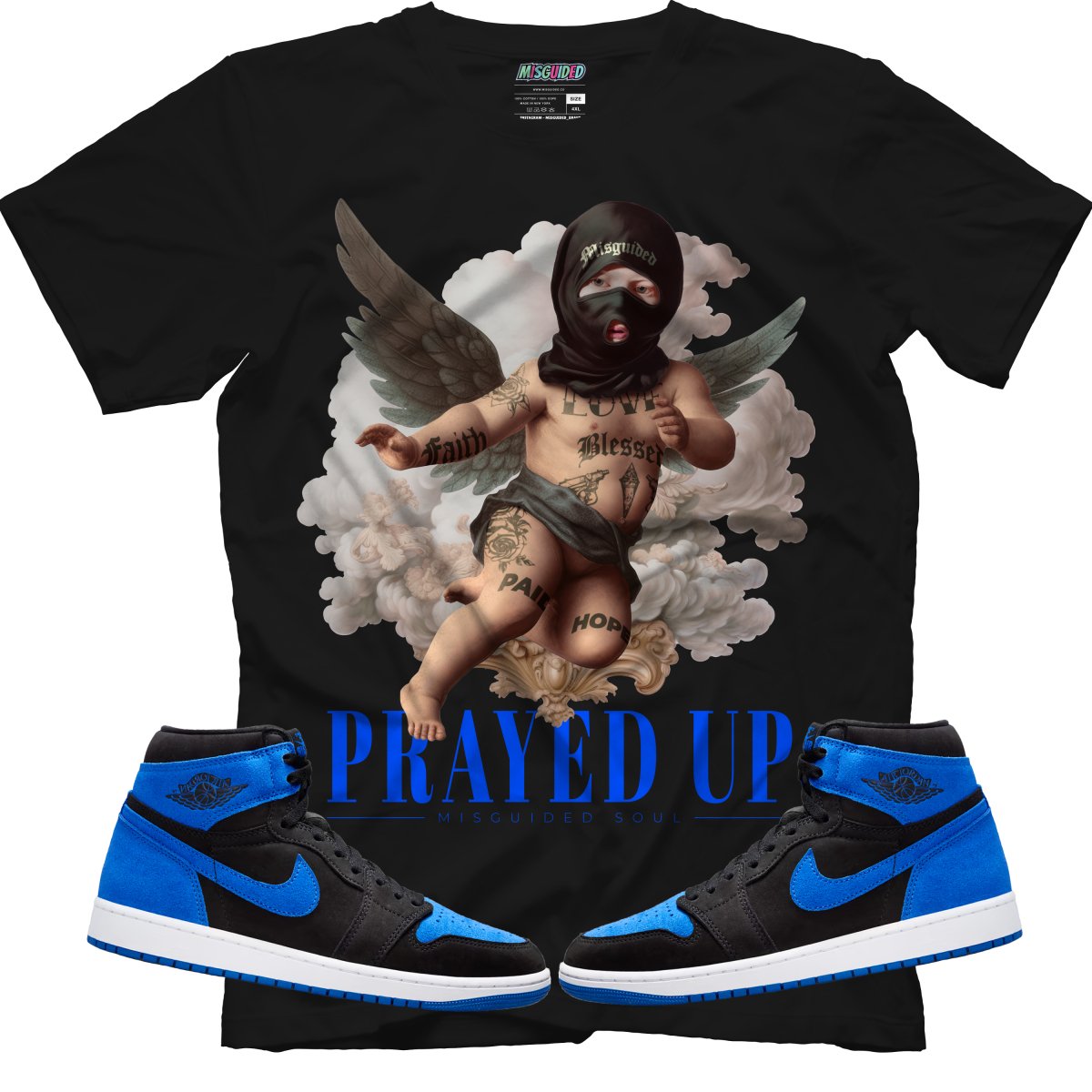 Prayed Up (Air Jordan 1 Royal Reimagined) T-Shirt - Misguided