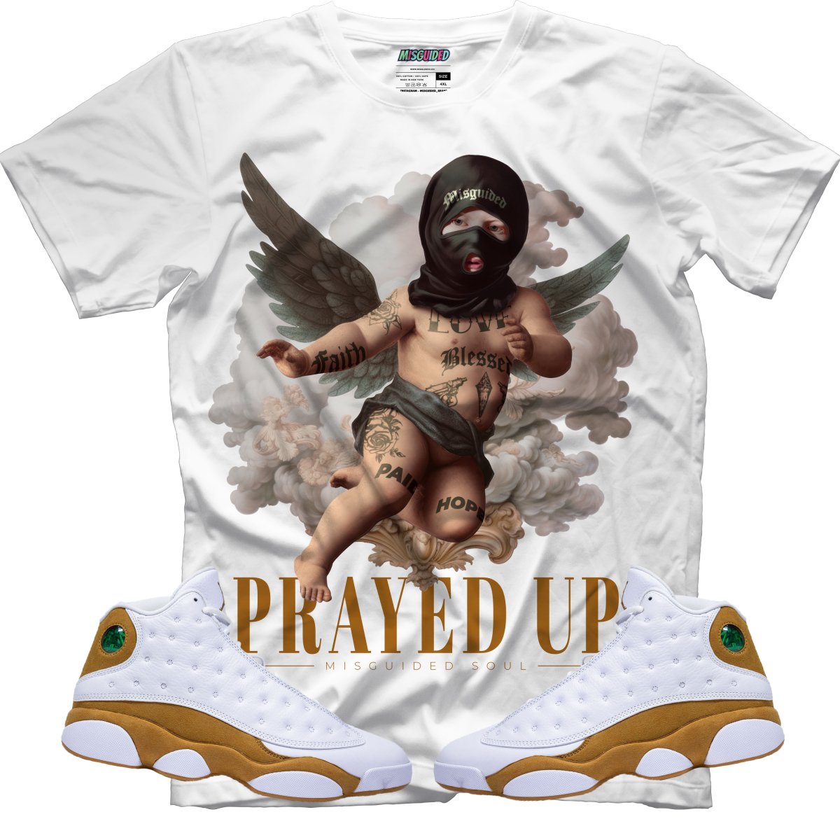 Prayed Up (Air Jordan 13 Wheat) T-Shirt - Misguided