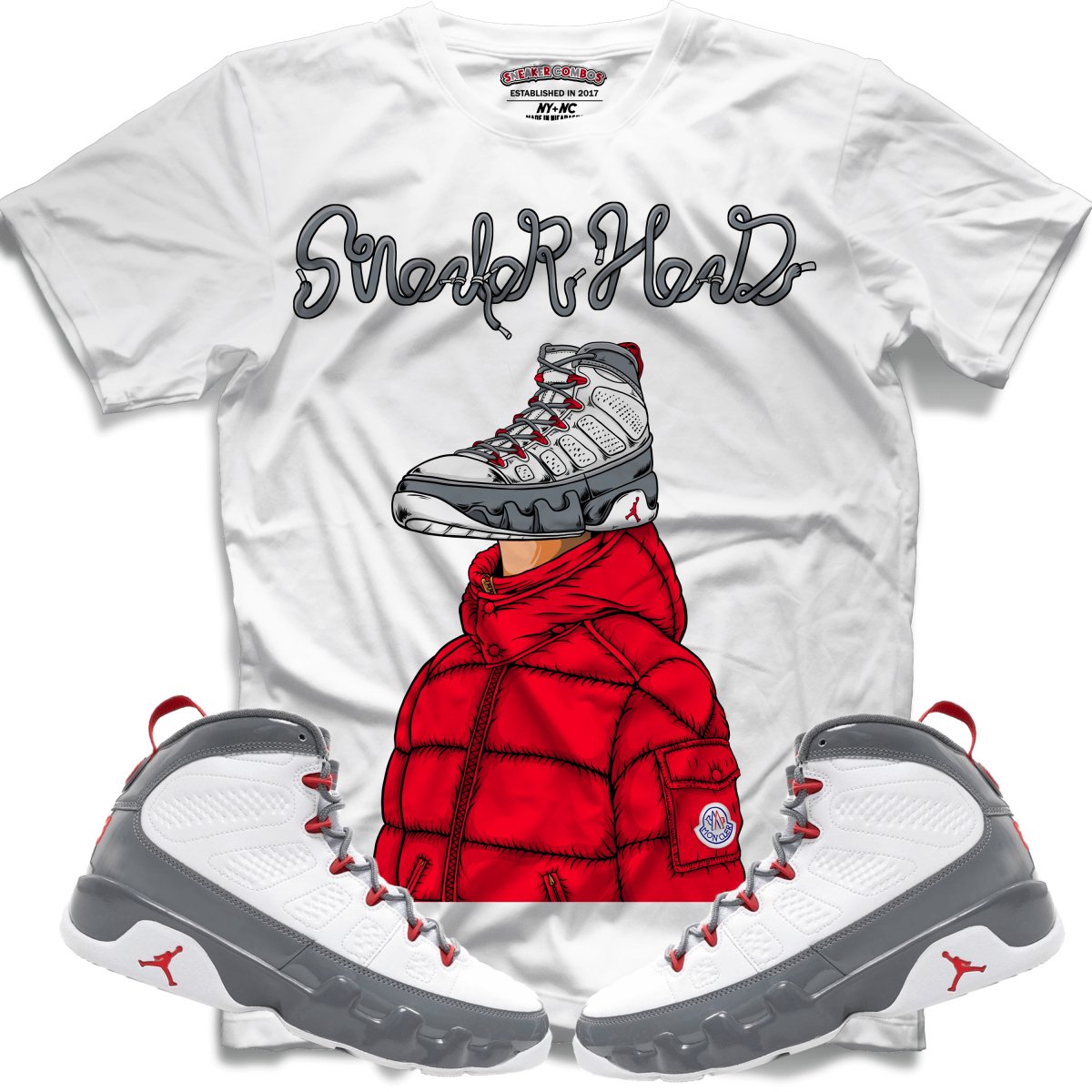 Real Sneaker Head (Retro 9 Fire Red) T-Shirt - Misguided