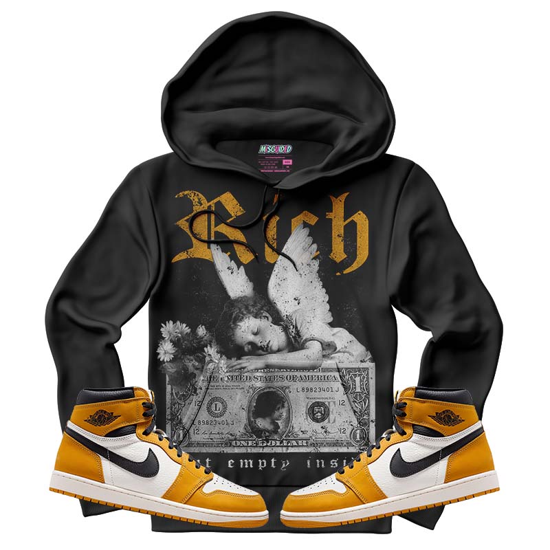 Rich But Empty Inside (Air Jordan 1 Retro High OG 'Yellow Ochre) Hoodie - Misguided