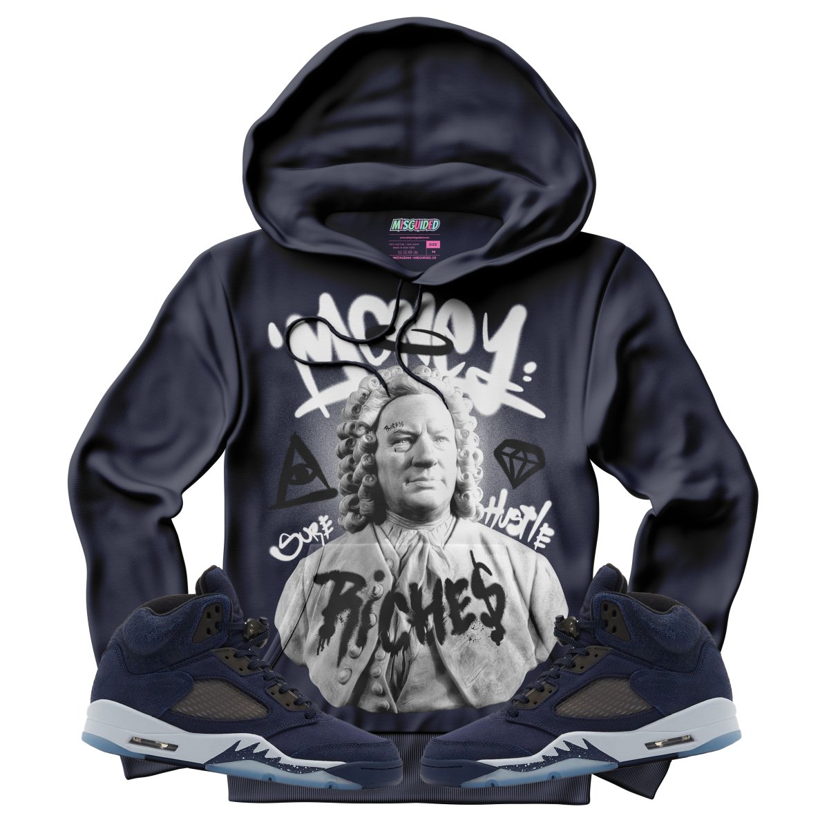 Riches (Air Jordan 5 Midnight Navy) Hoodie - Misguided