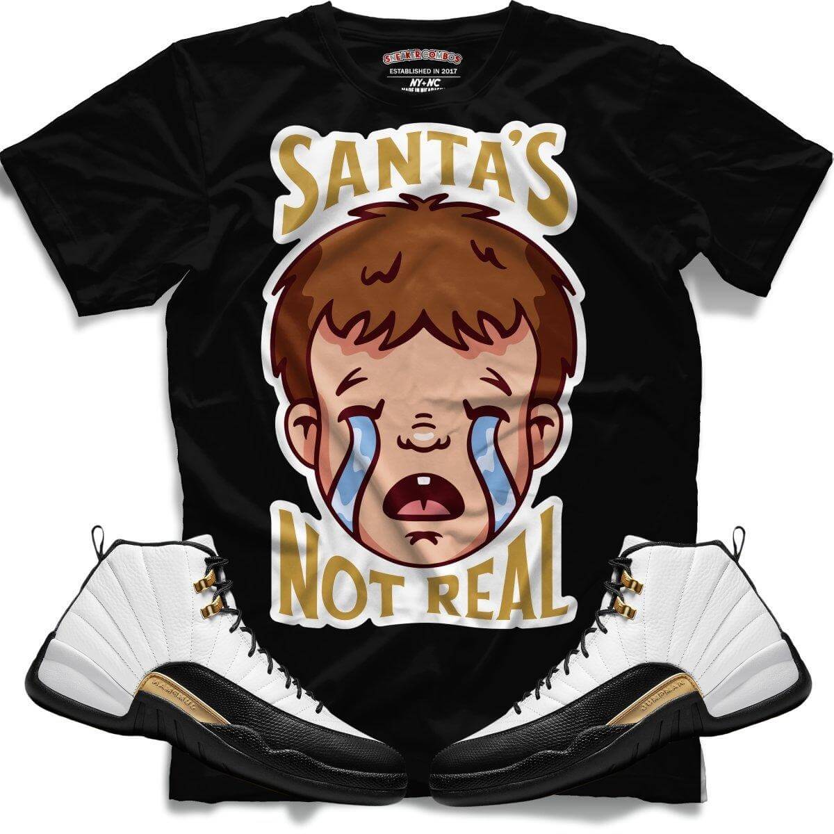 Santa's Not Real (Retro 12 Royalty) T-Shirt - Misguided