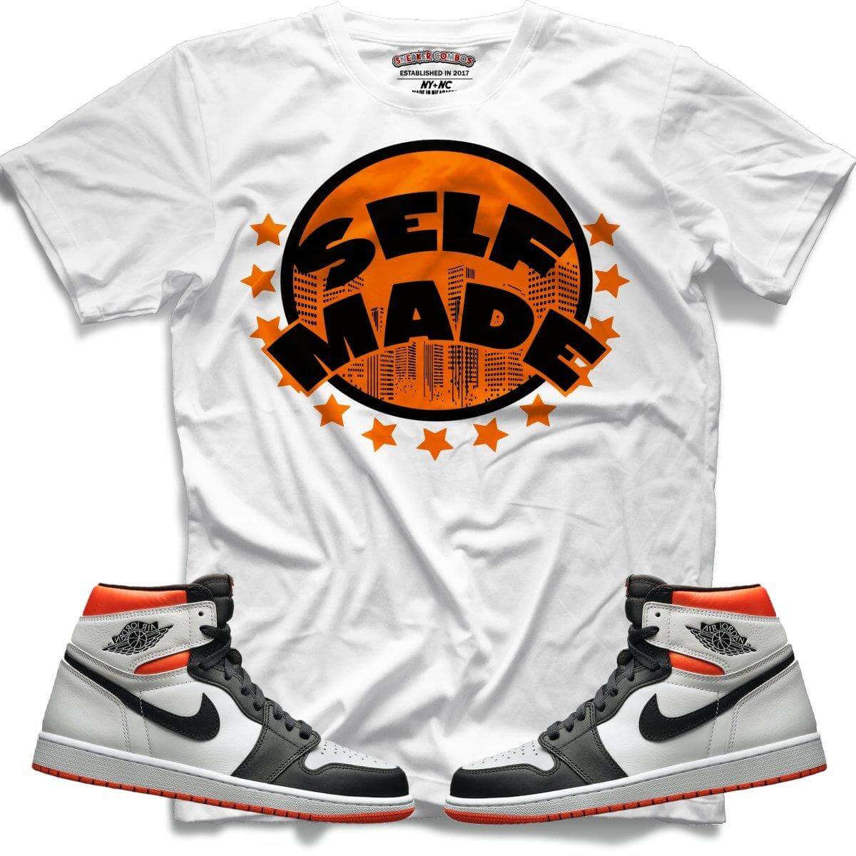 Self Made (Retro 1 Electric Orange) T-Shirt - Misguided