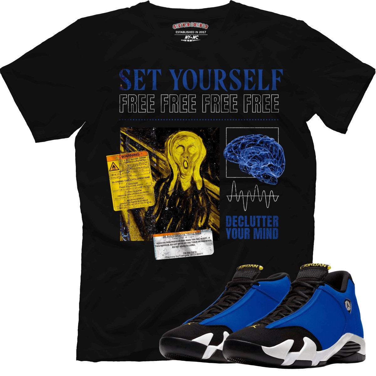 Set Yourself Free (Retro 14 Laney) T-Shirt - Misguided