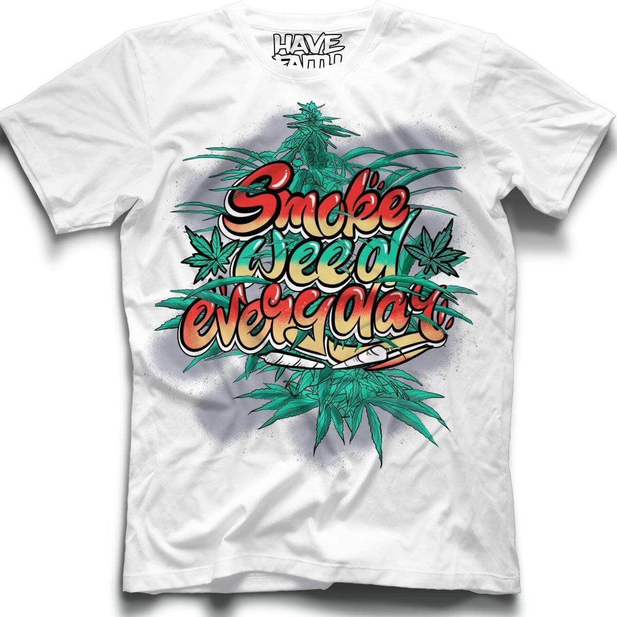 Smoke Weed Everyday (Rasta Retro 4's) T-Shirt - Misguided