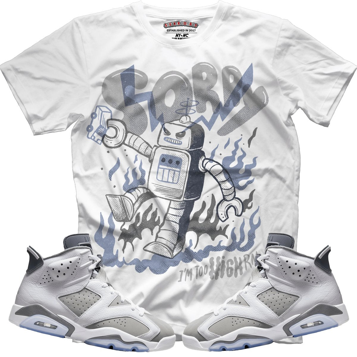 Sorry To High Rn (Retro 6 Cool Grey) T-Shirt - Misguided