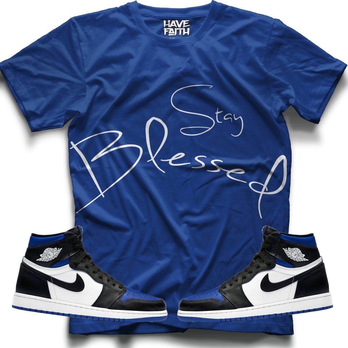 Stay Blessed (Royal Toe Retro 1's) T-Shirt - Misguided