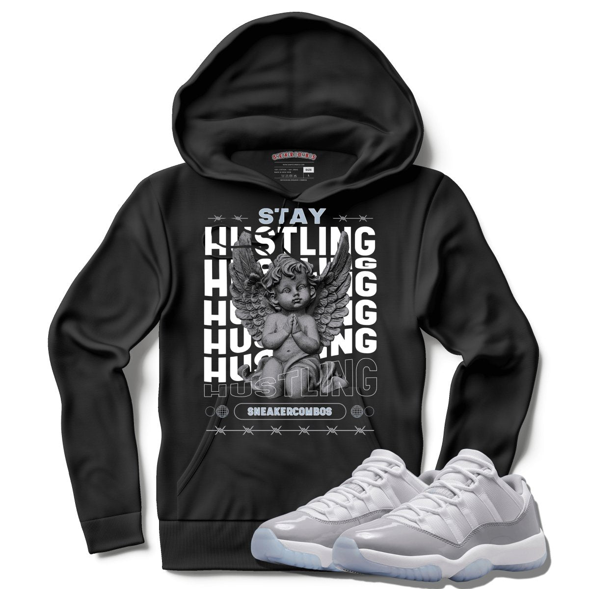 Stay Hustling (Air Jordan 11 Cement Grey) Hoodie - Misguided