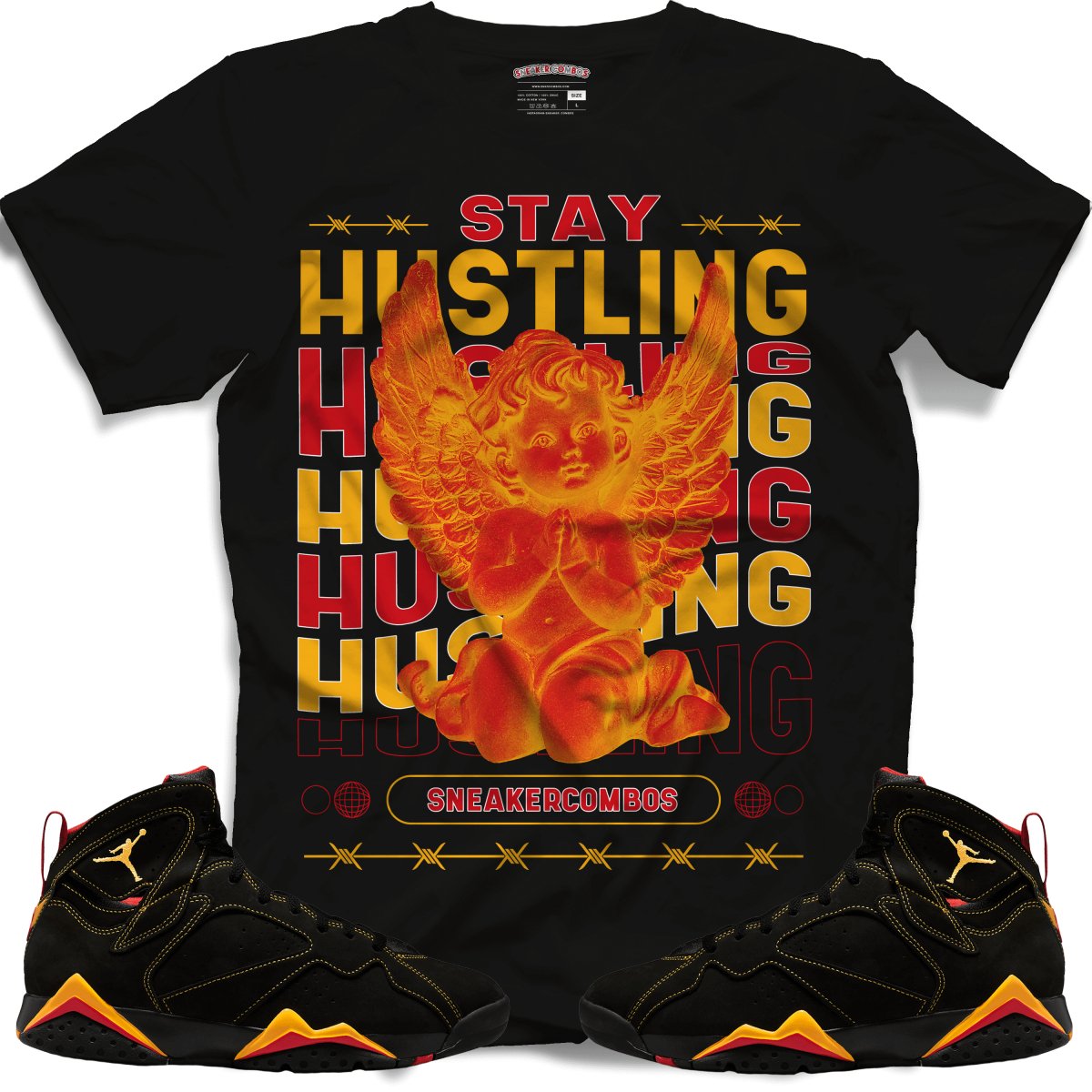 Stay Hustling (Retro 7 Citrus) T-Shirt - Misguided