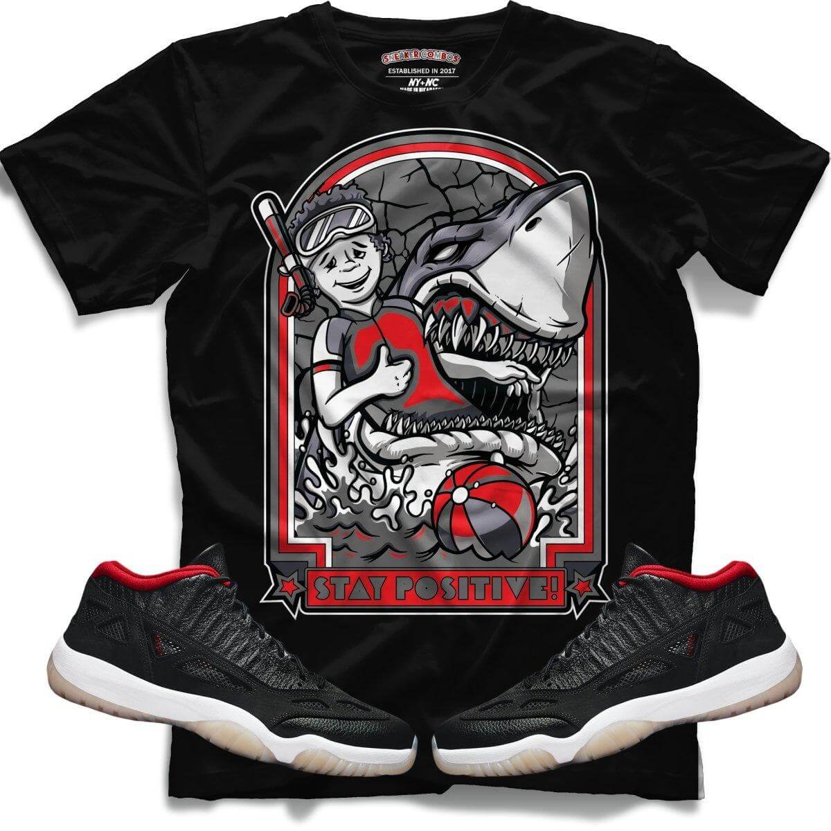 Stay Positive (Retro 11 Low IE Bred) T-Shirt - Misguided