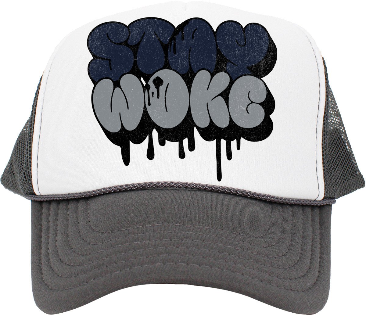 Stay Woke (Air Jordan 3 White Navy) Trucker Hat - Misguided