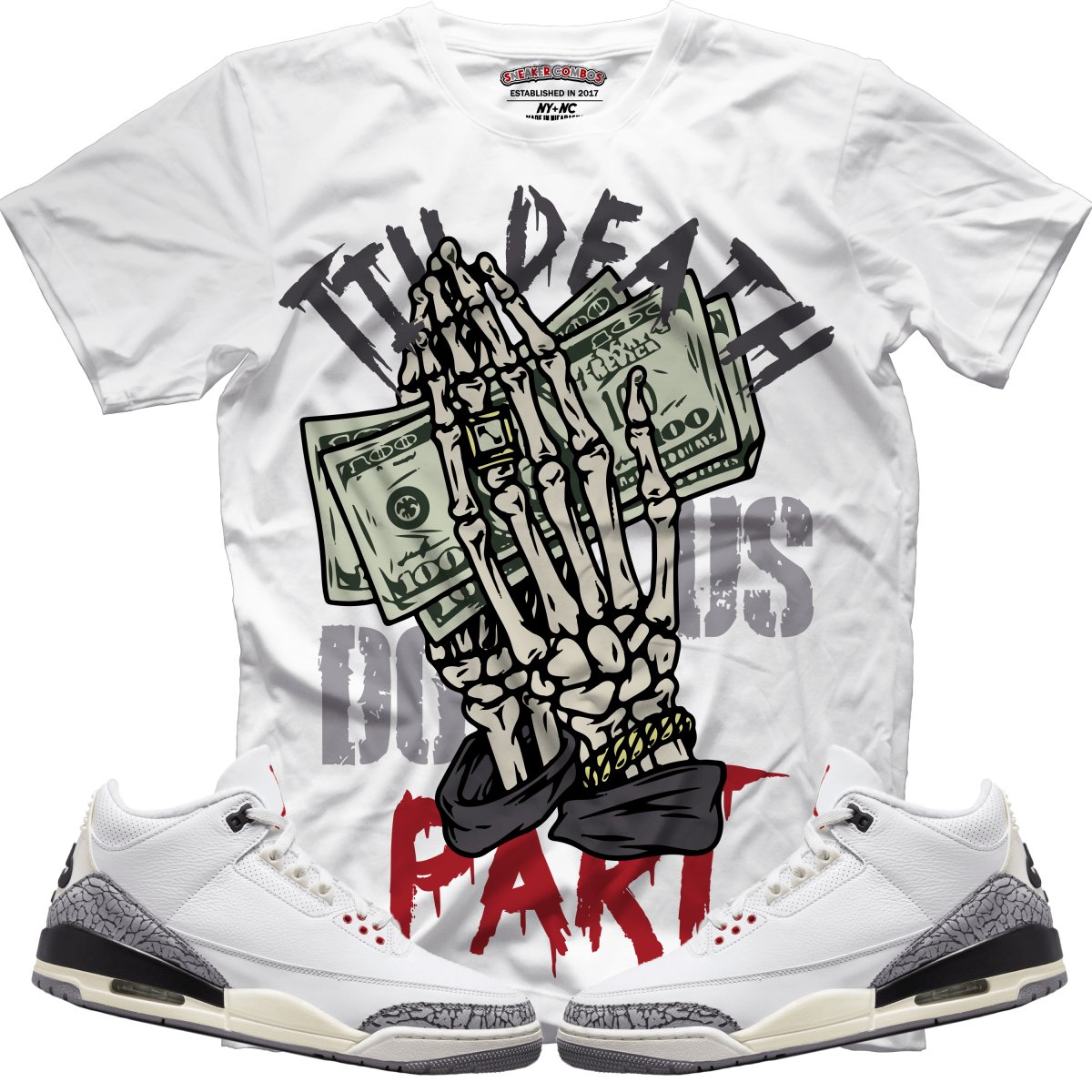 Till Death Do Us Part (Retro 3 White Cement) T-Shirt - Misguided