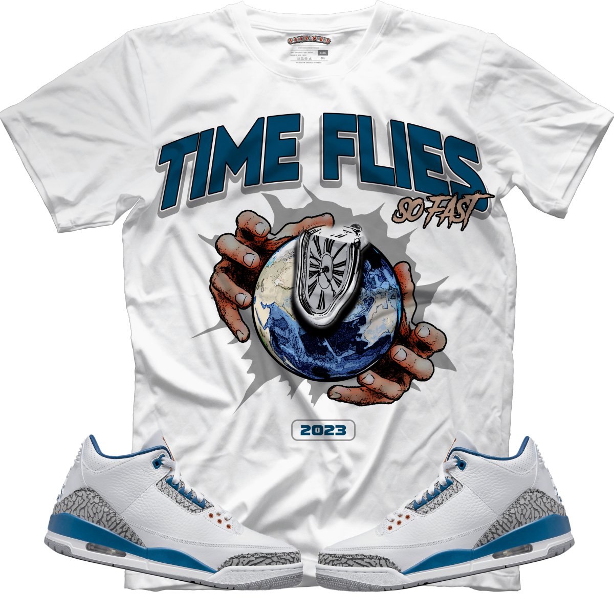 Time Flies (Air Jordan 3 “Wizards” PE) T-Shirt - Misguided