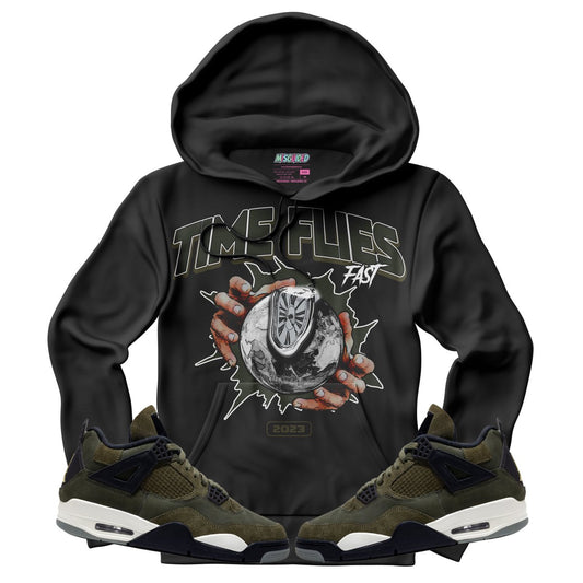 Time Flies (Air Jordan 4 Craft "Olive") Hoodie - Misguided