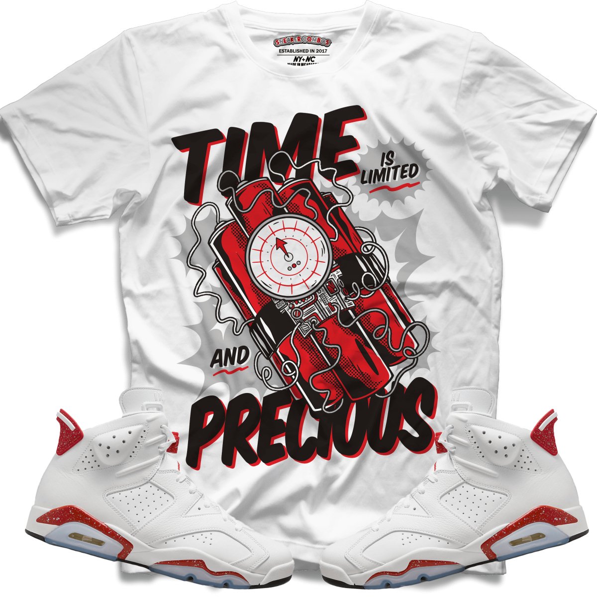 Time Ticking (Retro 6 Red Oreo) T-Shirt - Misguided