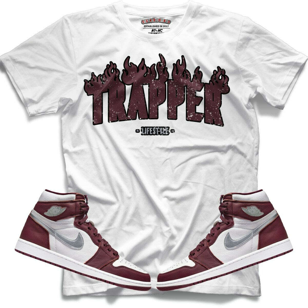 Trapper (Retro 1 Bordeaux) T-Shirt - Misguided