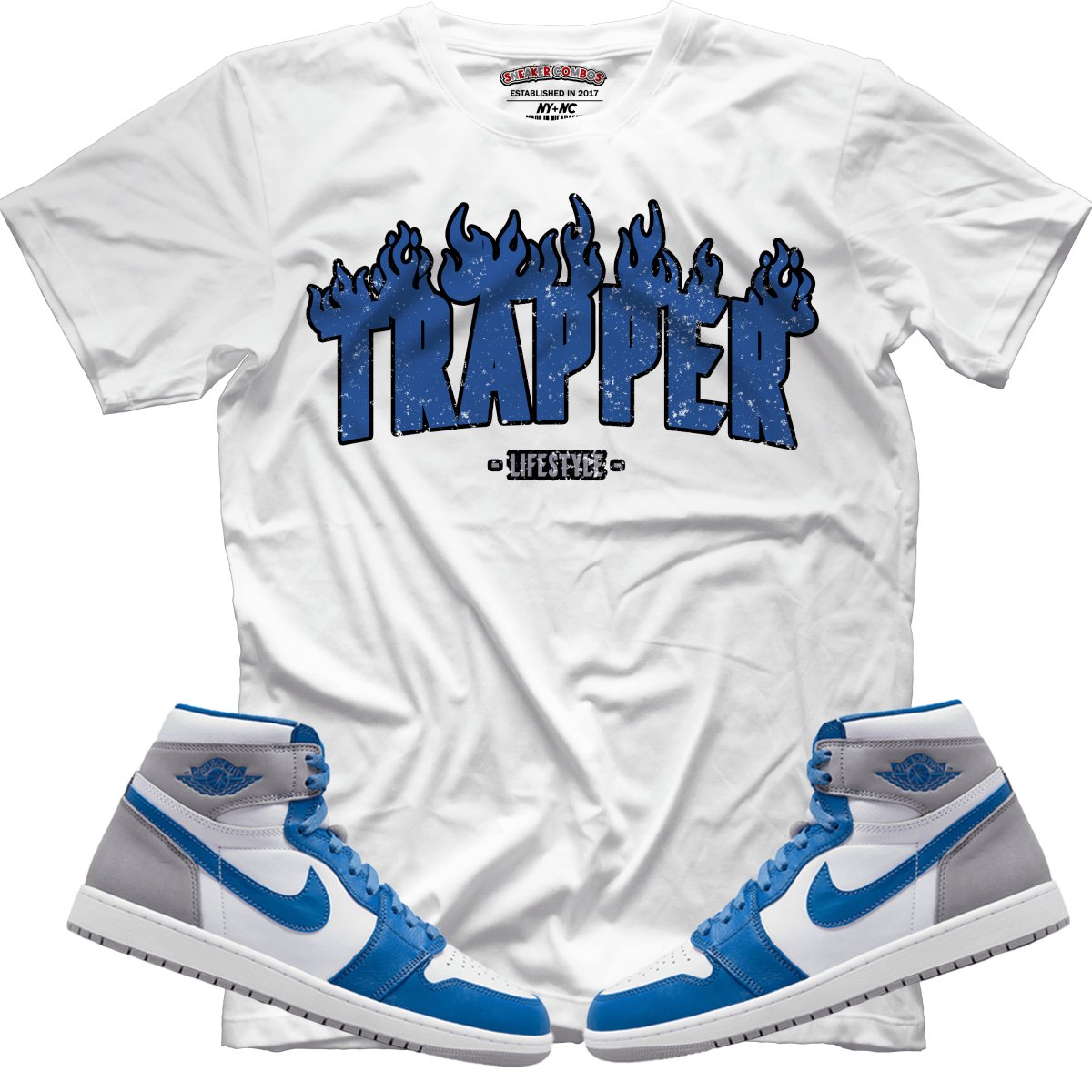 Trapper (Retro 1 True Blue) T-Shirt - Misguided