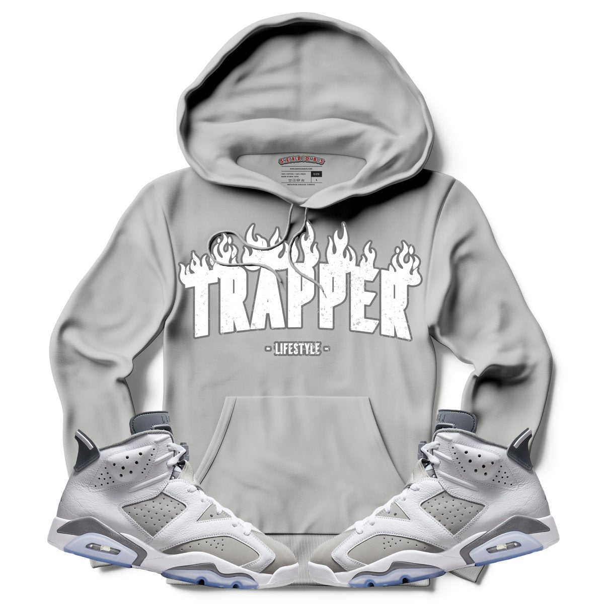 Trapper (Retro 6 Cool Grey) Hoodie - Misguided