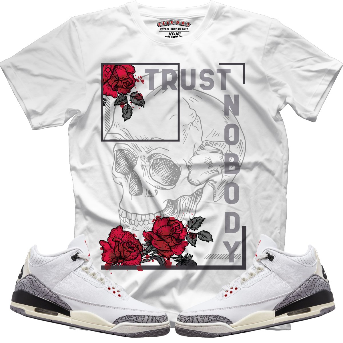 Trust Nobody (Retro 3 White Cement) T-Shirt - Misguided